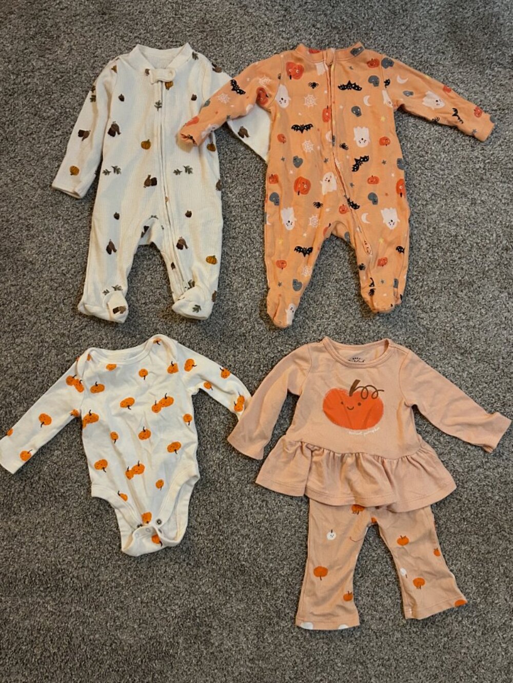 Baby Girl 0-3 Months Halloween & Thanksgiving Bundle